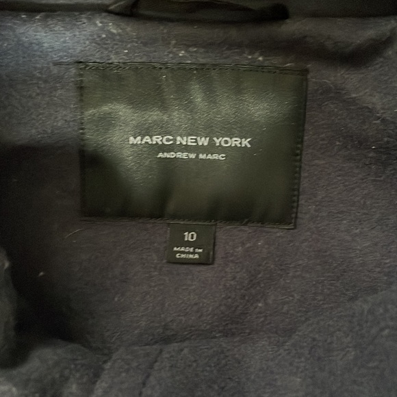 Marc New York Andrew Marc denim wool coat women’s 10 - Picture 4 of 7